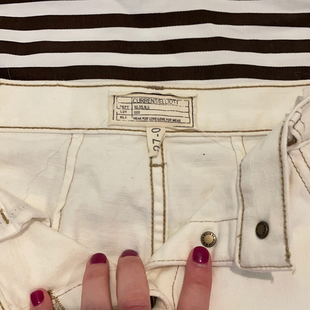 Current Elliott Denim Skirt- Button Front Size 27